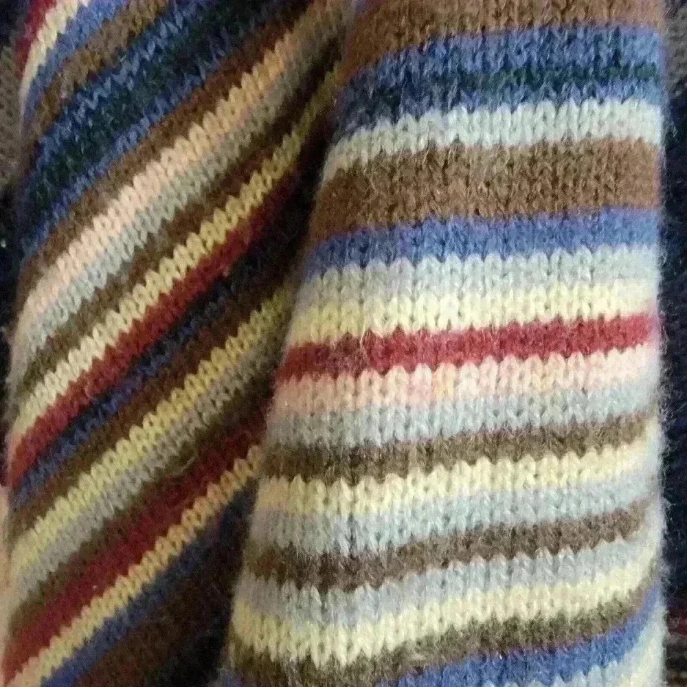 Ashley Stewart Womens Poncho Cape One Size Boho Striped Multicolor - Picture 7 of 11